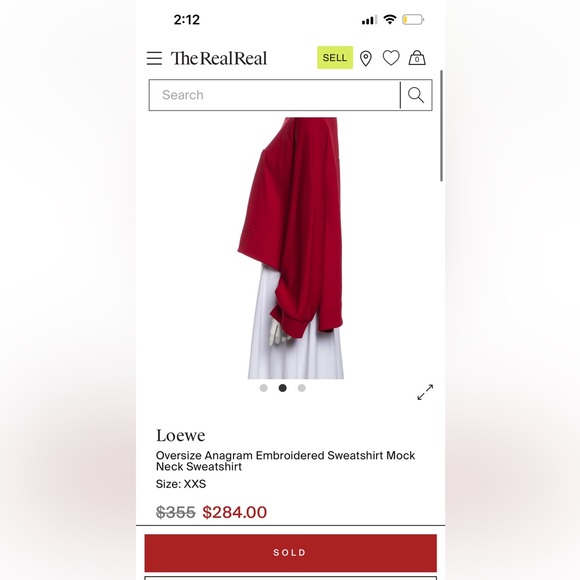 Loewe Red Anagram Sweatshirt - Picture 2 of 10